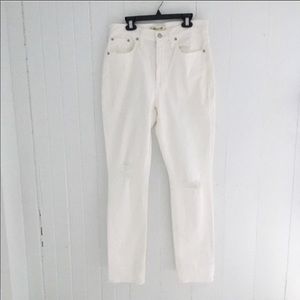 Madewell NWT Slim White High-Rise Boy Jeans sz 27